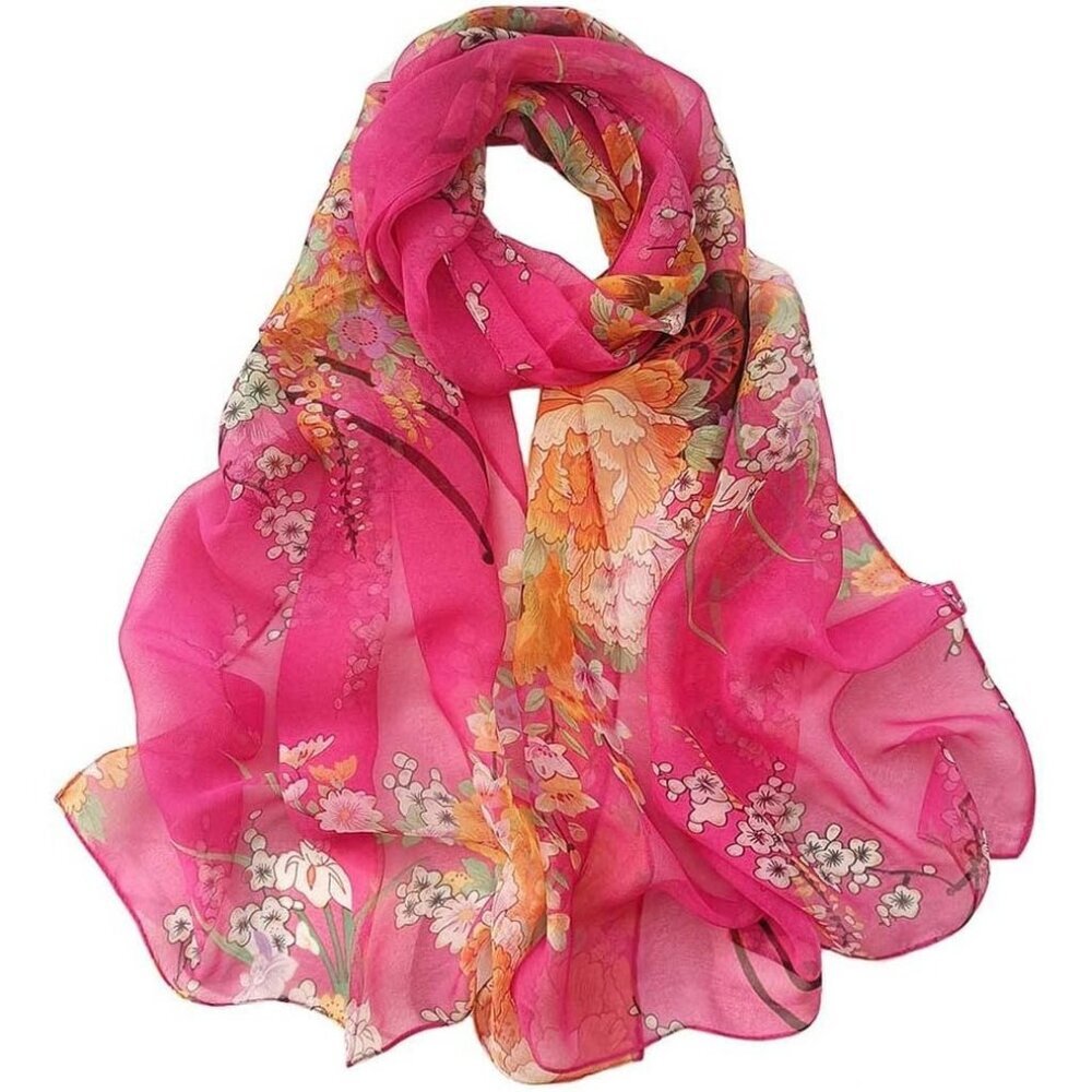 Women's Ao9 Lightweight Floral Print Scarves, Shawl Wraps & Fashion
